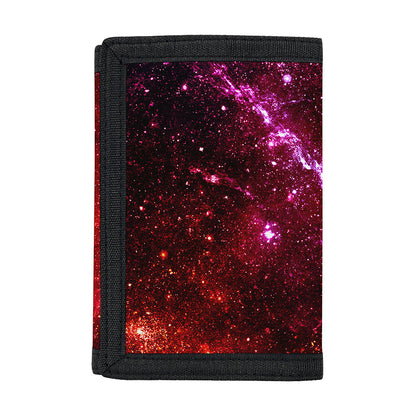 Fiery Nebula Universe Galaxy Space Print Trifold Wallet