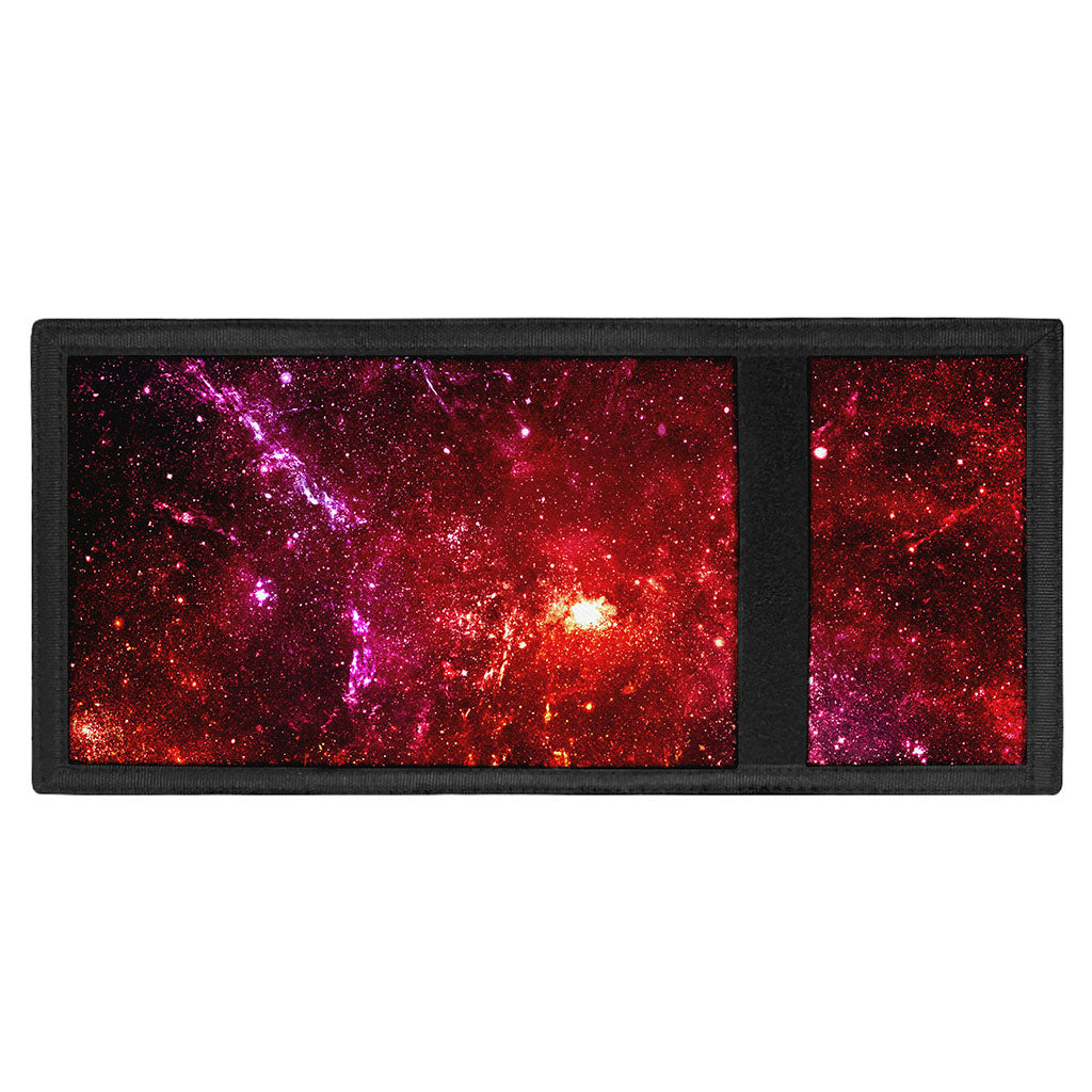 Fiery Nebula Universe Galaxy Space Print Trifold Wallet