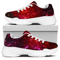 Fiery Nebula Universe Galaxy Space Print White Chunky Shoes