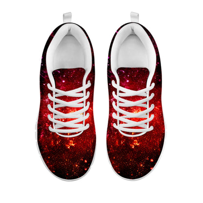 Fiery Nebula Universe Galaxy Space Print White Running Shoes
