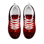 Fiery Nebula Universe Galaxy Space Print White Running Shoes