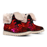 Fiery Nebula Universe Galaxy Space Print Winter Boots