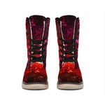 Fiery Nebula Universe Galaxy Space Print Winter Boots