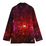 Fiery Nebula Universe Galaxy Space Print Women's Blazer