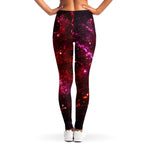 Fiery Nebula Universe Galaxy Space Print Women's Leggings