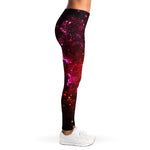 Fiery Nebula Universe Galaxy Space Print Women's Leggings