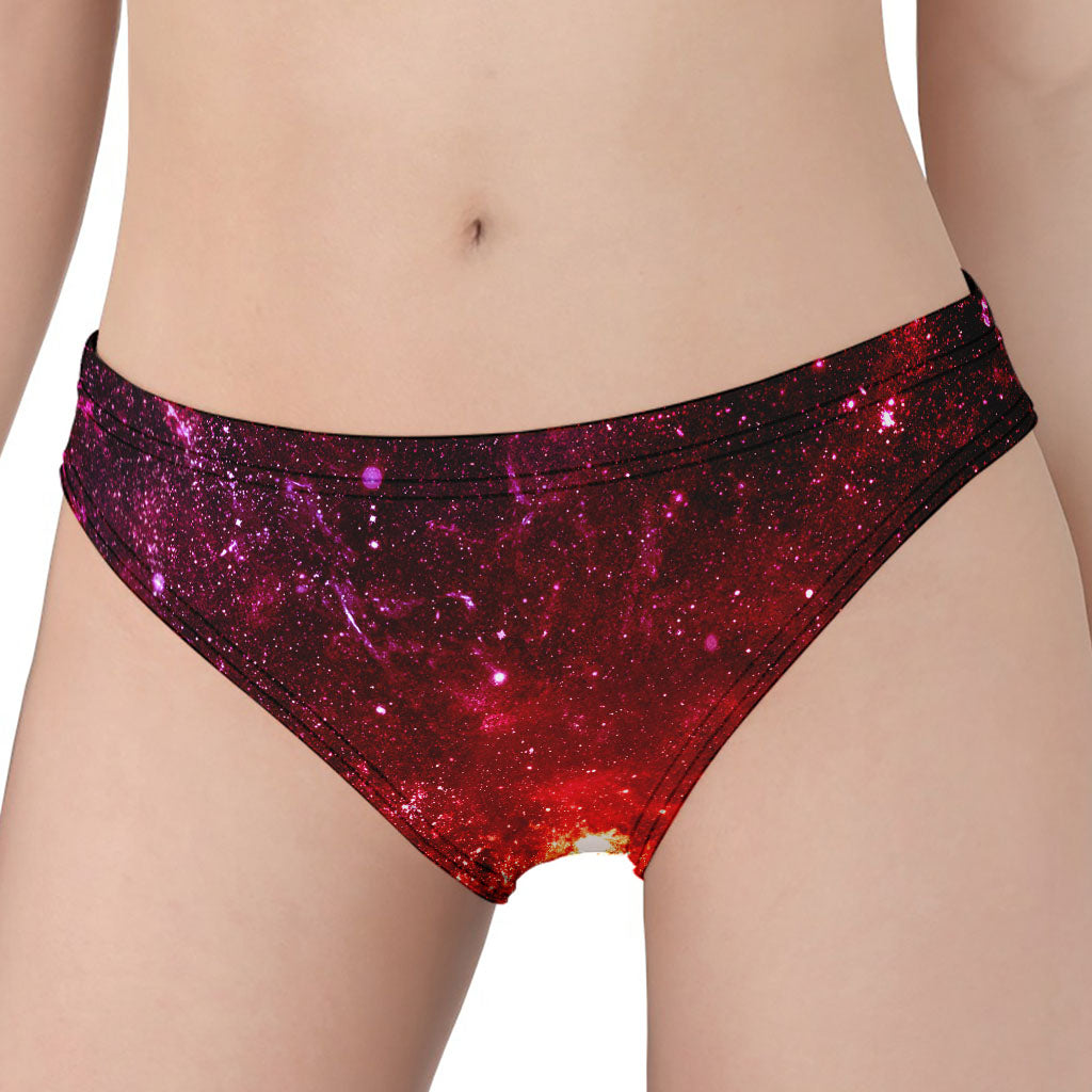 Fiery Nebula Universe Galaxy Space Print Women's Panties