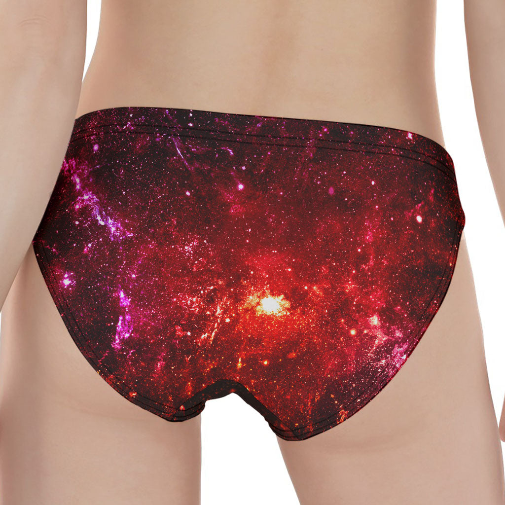 Fiery Nebula Universe Galaxy Space Print Women's Panties