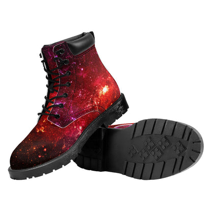 Fiery Nebula Universe Galaxy Space Print Work Boots