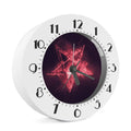 Fiery Reversed Pentagram Print Alarm Clock
