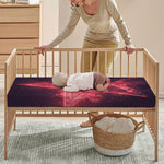 Fiery Reversed Pentagram Print Baby Crib Sheet