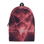 Fiery Reversed Pentagram Print Backpack