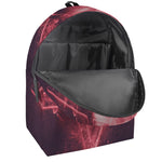 Fiery Reversed Pentagram Print Backpack