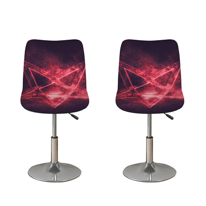 Fiery Reversed Pentagram Print Bar Stool Covers