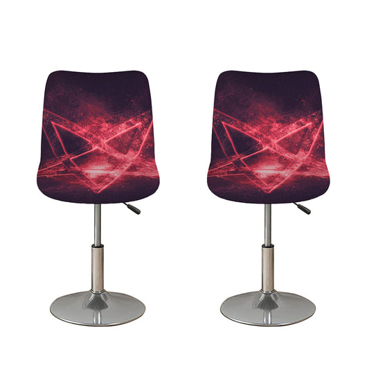 Fiery Reversed Pentagram Print Bar Stool Covers