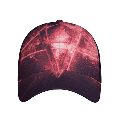 Fiery Reversed Pentagram Print Baseball Cap
