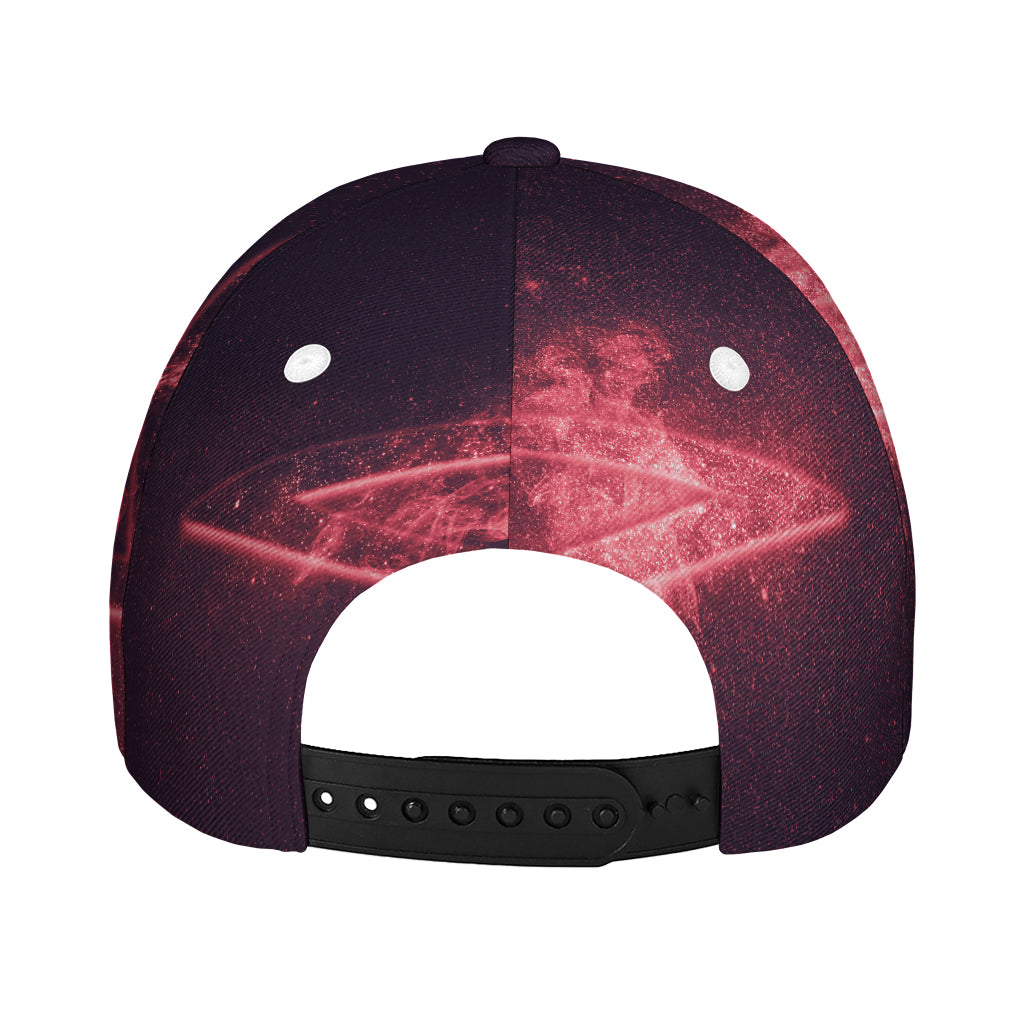 Fiery Reversed Pentagram Print Baseball Cap