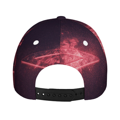 Fiery Reversed Pentagram Print Baseball Cap