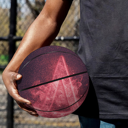 Fiery Reversed Pentagram Print Basketball