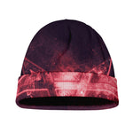 Fiery Reversed Pentagram Print Beanie