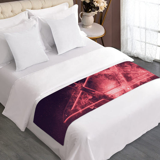 Fiery Reversed Pentagram Print Bed Runner