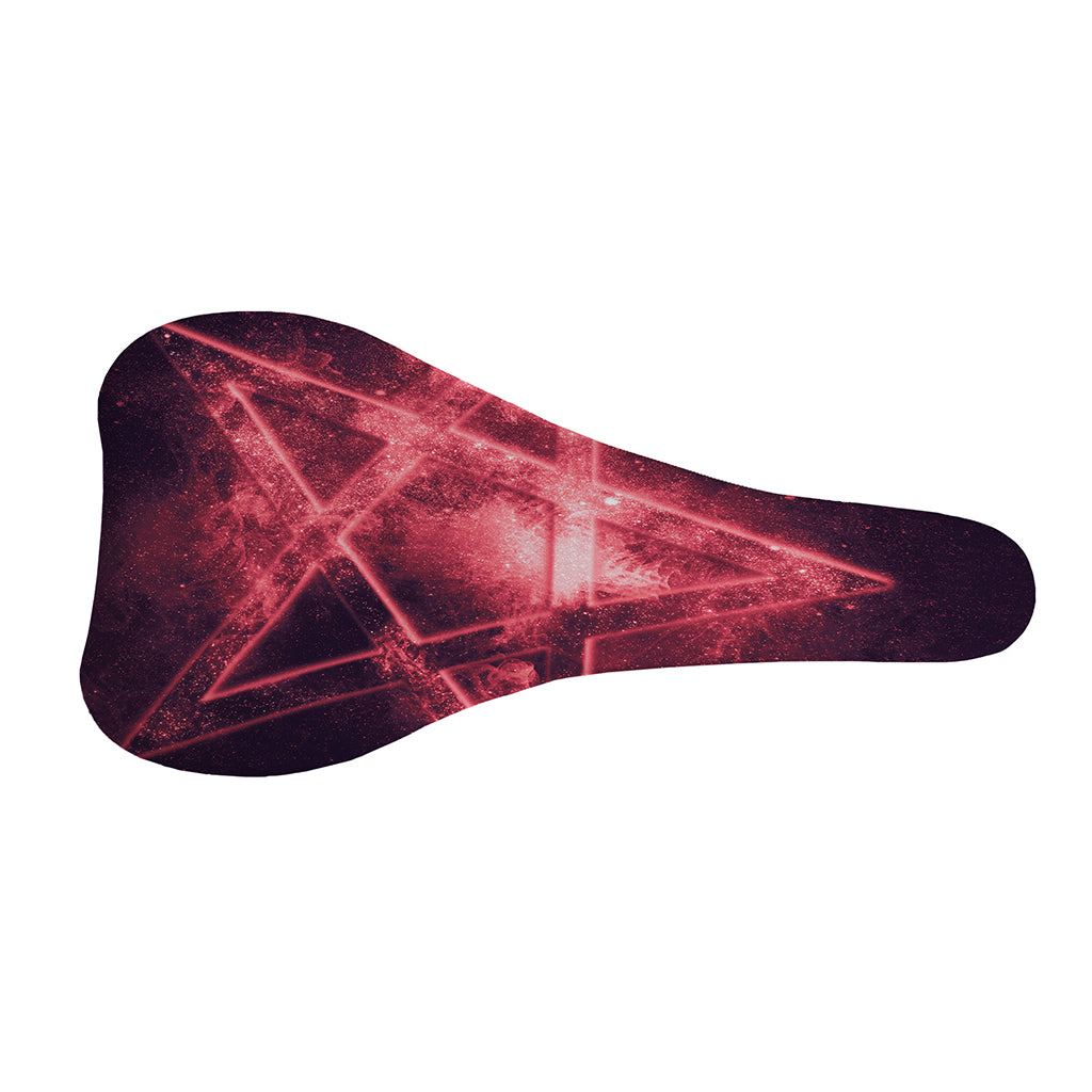 Fiery Reversed Pentagram Print Bicycle Seat Cover