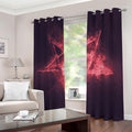 Fiery Reversed Pentagram Print Dimout Grommet Curtains