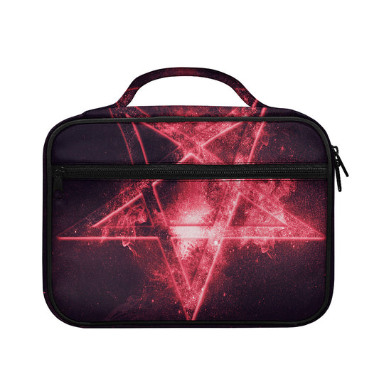 Fiery Reversed Pentagram Print Briefcase Bible Bag
