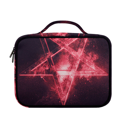 Fiery Reversed Pentagram Print Briefcase Bible Bag