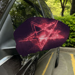 Fiery Reversed Pentagram Print Car Side Mirror Covers