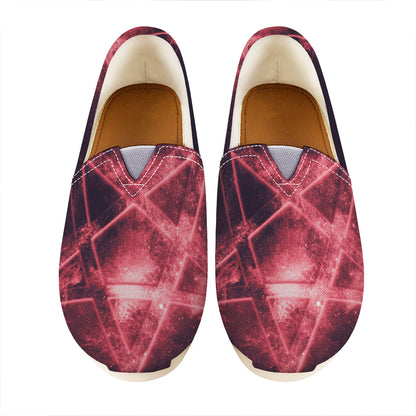 Fiery Reversed Pentagram Print Casual Shoes