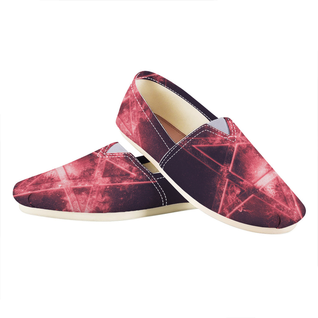 Fiery Reversed Pentagram Print Casual Shoes