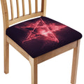 Fiery Reversed Pentagram Print Chair Cushion Cover