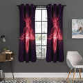 Fiery Reversed Pentagram Print Grommet Curtain Panels