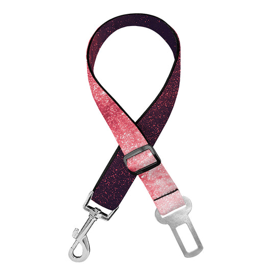 Fiery Reversed Pentagram Print Dog Seat Belt