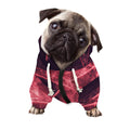 Fiery Reversed Pentagram Print Dog Zip Up Hoodie