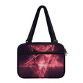 Fiery Reversed Pentagram Print Double Strap Bible Bag