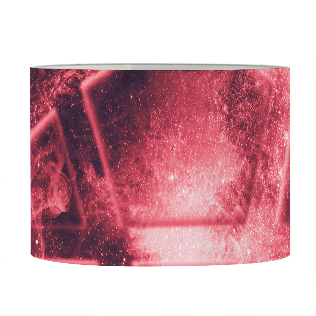 Fiery Reversed Pentagram Print Drum Lamp Shade