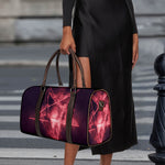 Fiery Reversed Pentagram Print Duffle Bag