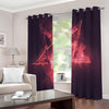 Fiery Reversed Pentagram Print Extra Wide Grommet Curtains