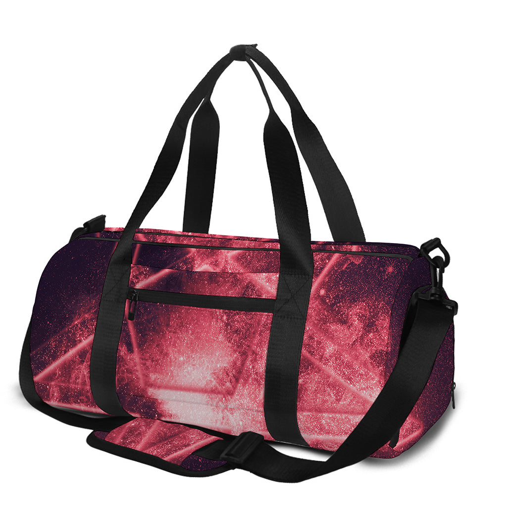 Fiery Reversed Pentagram Print Gym Bag