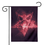 Fiery Reversed Pentagram Print House Flag
