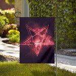 Fiery Reversed Pentagram Print House Flag