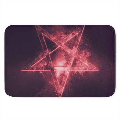 Fiery Reversed Pentagram Print Indoor Door Mat