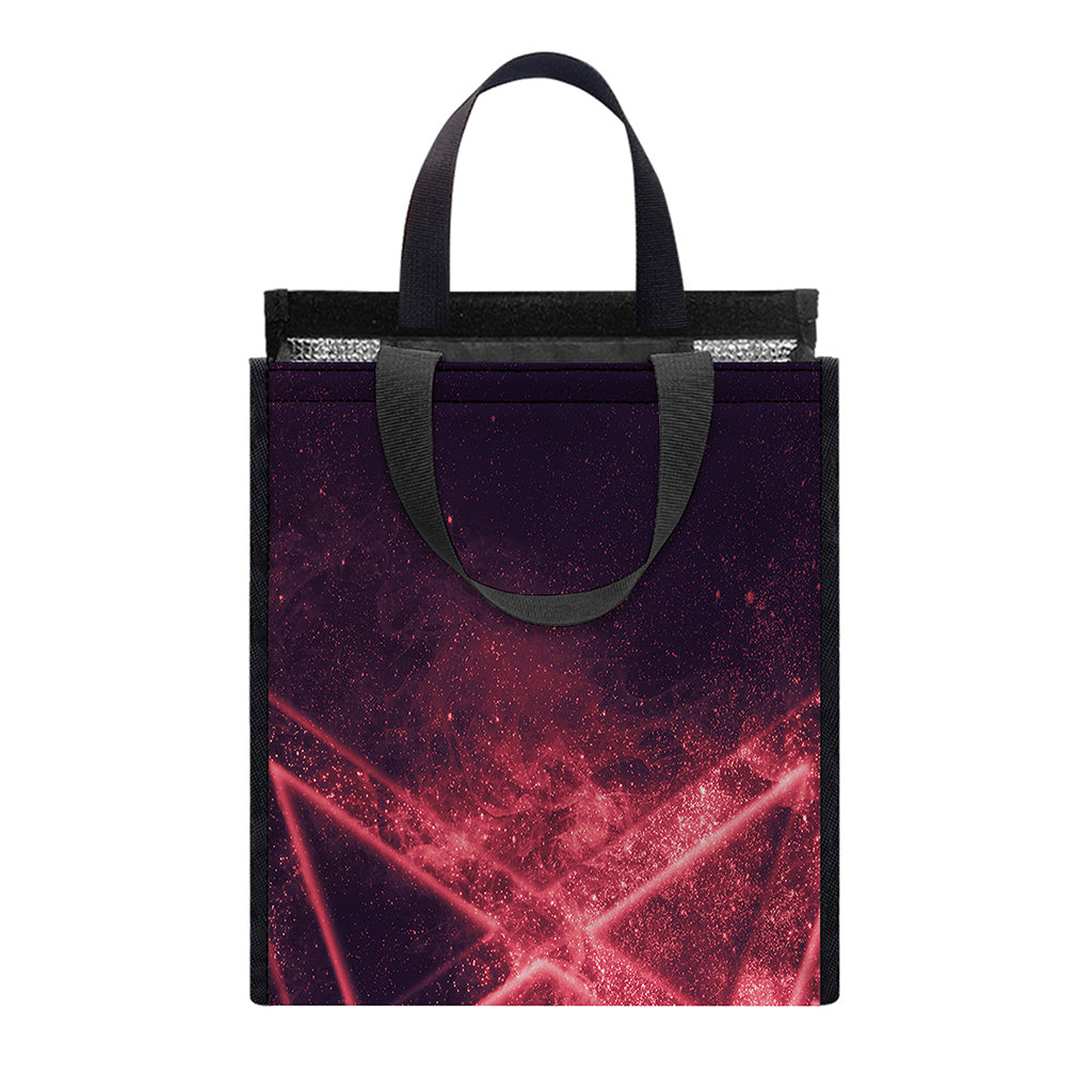 Fiery Reversed Pentagram Print Insulated Lunch Tote