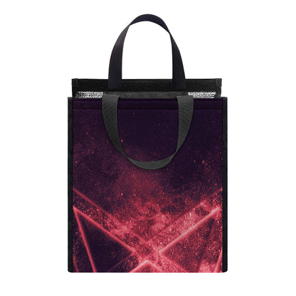 Fiery Reversed Pentagram Print Insulated Lunch Tote