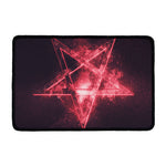 Fiery Reversed Pentagram Print Kitchen Mat