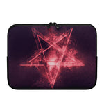 Fiery Reversed Pentagram Print Laptop Sleeve