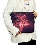 Fiery Reversed Pentagram Print Laptop Sleeve