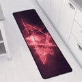 Fiery Reversed Pentagram Print Long Kitchen Mat